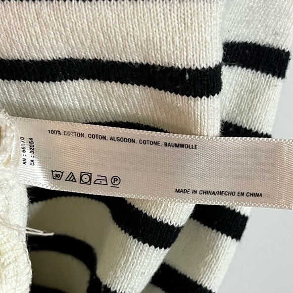 AlliHop Black & White Striped Sleeveless Knit Shift Dress Size M - Picture 5 of 12